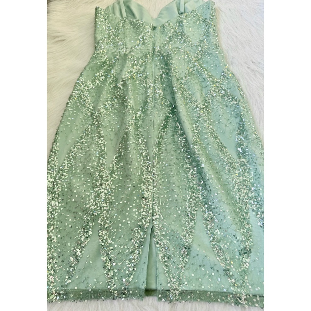 Dress the Population Green Sequin Dress 💚 - Picture 6 of 8